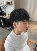 波巻きパーマ