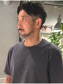 ツーブロック ツイストパーマ 40代50代 センターパート