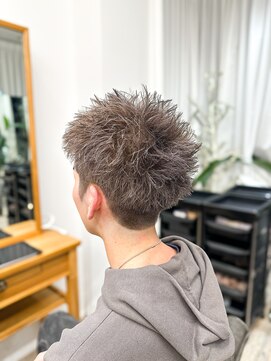 セイドット フクオカ(Say.FUKUOKA) 【メンズ★大名】スパイキーショート×ブリーチカラー×シルバー