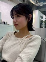 ベイルーム(BAYROOM by HONEY omotesando)&nbsp;切りっぱなしボブ/外ハネボブ/黒髪/ブルーブラック