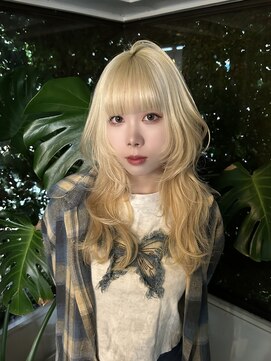 キイ 原宿 表参道(K.e.y) ブロンドヘア/シャギーウルフ/姫ウルフ/ハイトーンウルフ