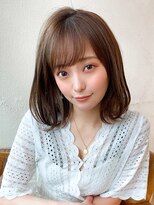 アフロート エル 錦糸町(AFLOAT L) 【20代30代】小顔レイヤーミディアム/黒髪/暗髪/ココアベージュ