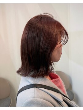 エフ ヘアーアンドリラクゼーション(F. hair & relaxation) レッド×ボブ似合わせカット