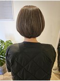 ショートボブ前髪ありイメチェン20代30代40代50代水素カラー