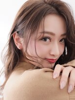 ウィズ 美容室 茂原店(Wiz)&nbsp;後れ毛ピンクベージュロング