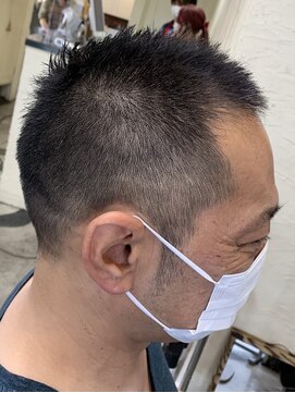 スタジオドーム(studio DOmE) 大人のボウズ/ボウズツーブロック/スキンフェード/40代/50代