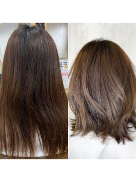 アンフィドットドゥルドゥ(AnFye.dueldo) ばっさりカット＋ジュエリーシステム×LULUTr×縮毛矯正♪