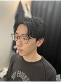 センター分けニュアンスパーマ☆