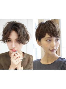 髪質や骨格に合わせてカットラインを変化させる高い技術。抜け感をプラスした大人ショートで印象的に♪