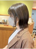 ★ボブ／切りっぱなし／オリーブベージュ/簡単スタイリング／