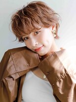 スクエアウーノ 博多(SQUARE＊UNO HAKATA)&nbsp;マッシュショート　ウェーブヘア　オレンジブラウン