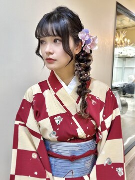 ディア(.eer) 卒業式にも◎ 着物アレンジ☆ (( ラプンツェルヘア ))