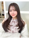 大人可愛い韓国レイヤーカット 韓国風小顔ヘア顔周り前髪カット