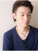 アップバングでデキる男ツーブロックアースカラーヘアU上尾