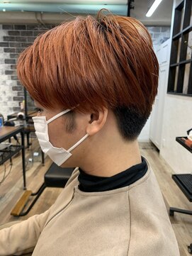 【担当：森口】透明感のあるオレンジヘアスタイル