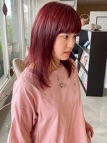 フープヘアー(HOOP.HAIR)&nbsp;ピンクカラー/顔周りレイヤー