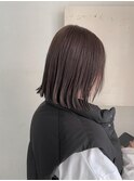 切りっぱなしボブ 前下がりボブ グレージュ sn