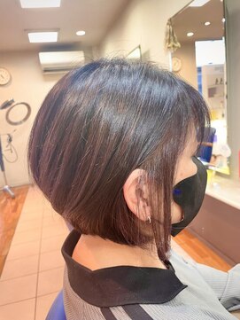 アトリーチェタ 田富店(ATTRICE) ボブ/ショート/ブリーチ/白髪染め/紫/40代/50代/