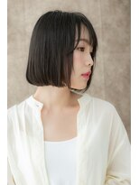 カバーヘア ブリス 北浦和(COVER HAIR bliss)&nbsp;ヘルシースタイル切りっぱなし黒髪小顔ボブ311X北浦和30代40代