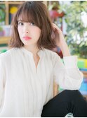 ココアベージュ外ハネアンニュイ外国人風ボブc6川口20代30代40代