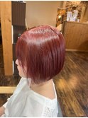 【レディース】レッドカラー×ボブ