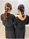 ツイン編みおろし