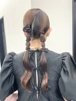 ソソ(soso)&nbsp;くびれヘア/アプリコットオレンジ/夏のヘアアレンジ/横浜