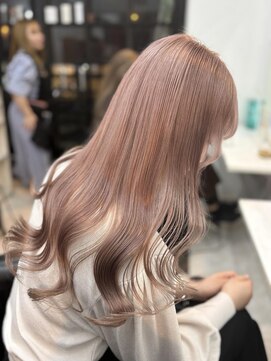 ラビス(Lovis) くびれヘア/アプリコットオレンジ/ハイライトカラー/夏/縮毛矯正