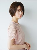 大人可愛いナチュラルショートボブ【岡山イオンから徒歩5分】