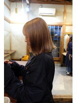 ノフ(knof)&nbsp;ボブスタイル × ハイトーンブリーチカラー × ベージュカラー