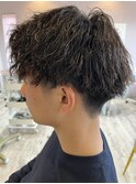 波巻きツイストパーマ