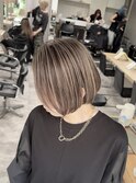 【ハイライト】ベージュハイライトバレイヤージュ