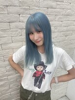 サロウィン 鹿児島天文館店(SALOWIN) 水色/ハイトーンカラー