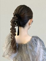 エレノア つくば(Eleanor) ベロア×高め編みおろしヘアセット