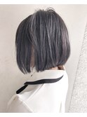 【Marl】ラベンダーグレージュの切りっぱなしボブ♪