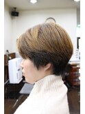 マッシュショート 丸みショート3Ｄカラー簡単スタイル