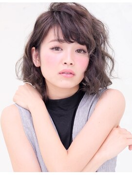 ヘアーズ ベリー 新石切店(hairs BERRY) BERRY/デザインカラー_厚めバング_ローライト_スリークボブ