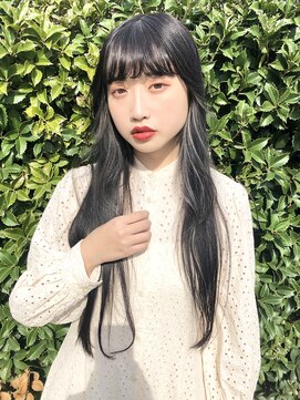 タイドヘアー 高槻店(TIDE HAIR) ナチュラルロングxインナーカラーホワイト