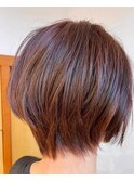 【Asme】コーラルピンクくびれショートボブ