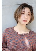 丸みショート×グラデーション