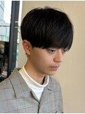 黒髪マッシュナチュラルマッシュメンズヘア韓国ツーブロック
