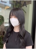 シルバーグレー ブリーチなし透明感カラー 韓国スタイル