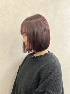 クム 横浜(qumu) 切りっぱなしボブ×ストレート　qumu横浜