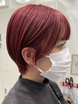 ゴウトゥデイシェアサロン 町田店(GO TODAY SHAiRE SALON) レッドカラー×ショート