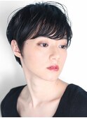 ショート・ボブ/丸顔/前髪あり/絶壁解消/30代/40代/50代/くびれ