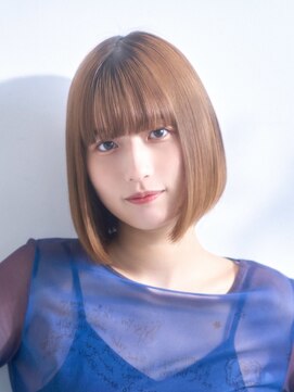 ラフィスヘアー クレイ 南草津店(La fith hair clay) 【La fith】ミディアムストレート×切りっぱなしボブ×ブリーチ