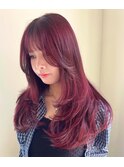 くびれヘア/アプリコットオレンジ/夏のヘアアレンジ/南草津