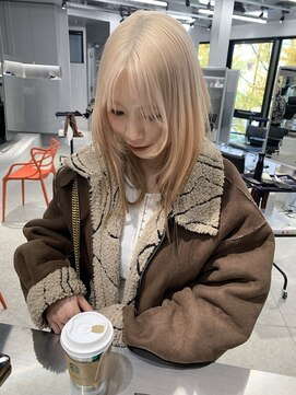 ペレ アネックス 大阪梅田茶屋町店(PELE ANNEX) くびれヘア/アプリコットオレンジ/ハイライトカラー/梅田