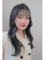 ルシードスタイルソレイユ(LUCIDO STYLE SOLEIL)&nbsp;フルバング×インナーカラーの韓国風ロング