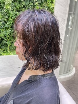 エアー 久留米(AIR) 【久留米】 暗めカラー/前髪カット/スパイラルパーマ